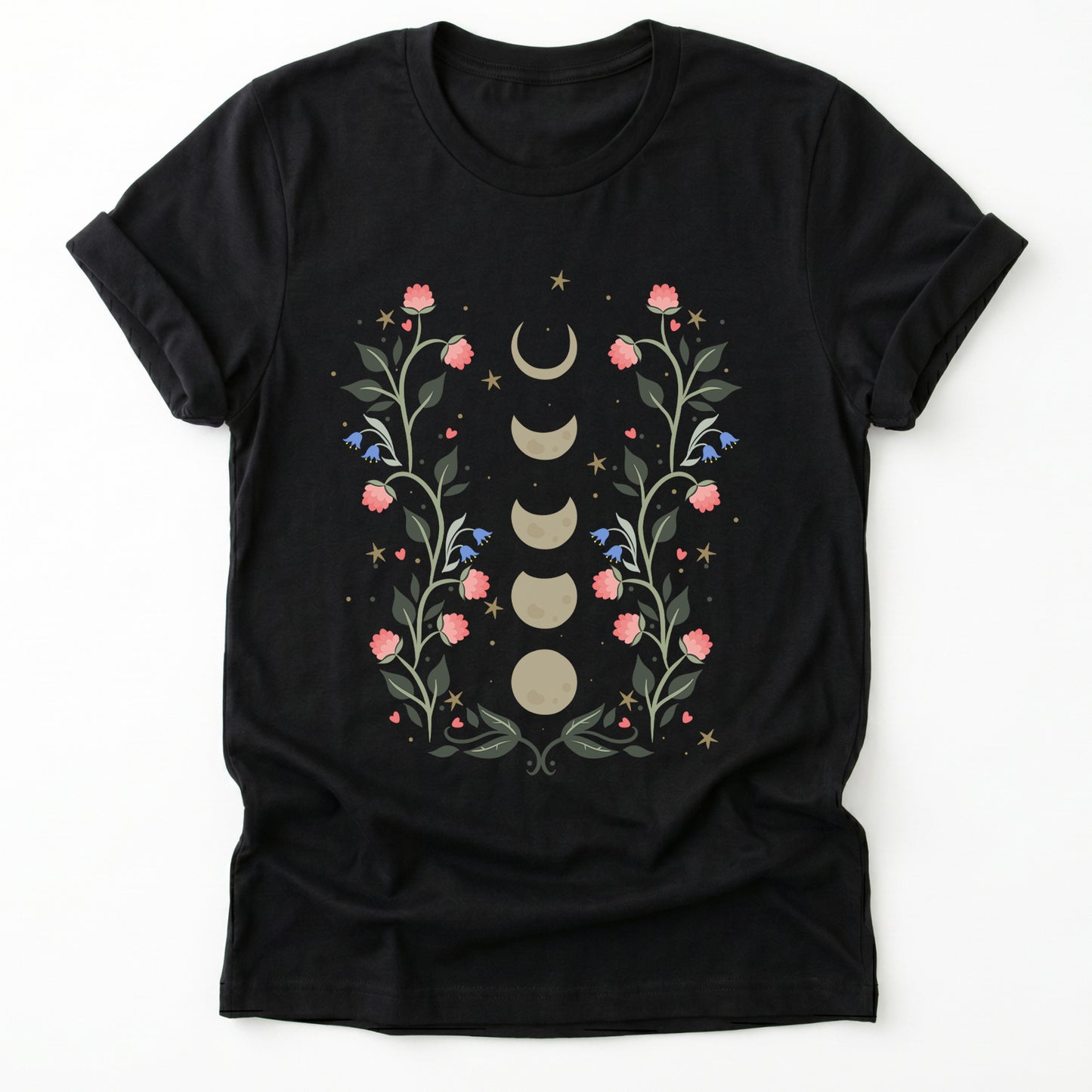 Floral Moon Phases Classic T-Shirt