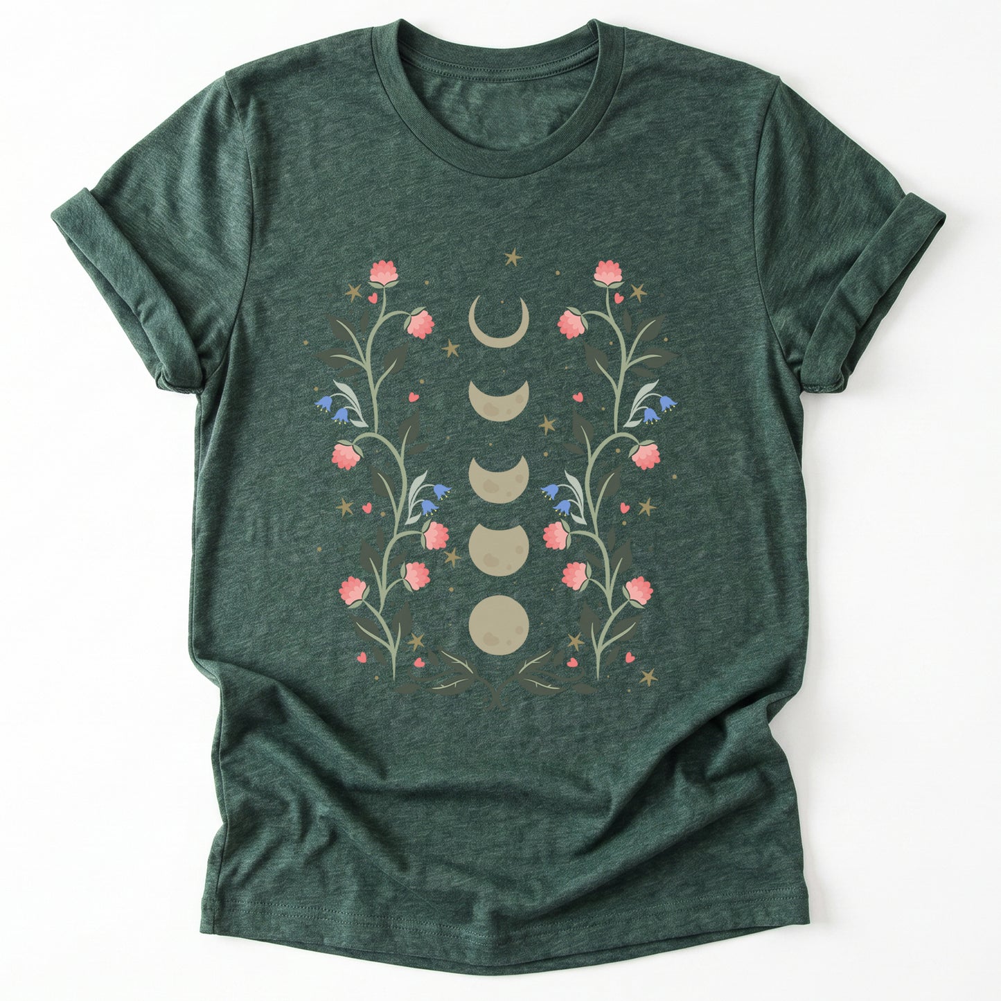 Floral Moon Phases Classic T-Shirt