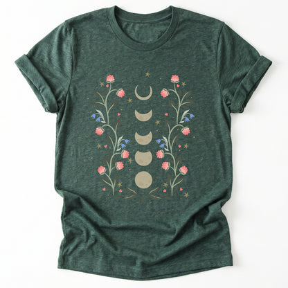 Floral Moon Phases Classic T-Shirt