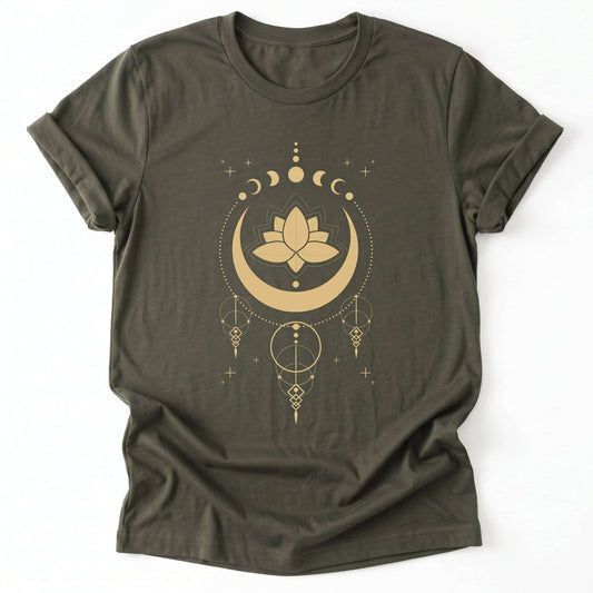 Mystical Moon Phase Classic T-Shirt - Army