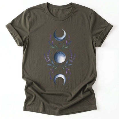 Moon Phases Lavender Classic T-Shirt - Army