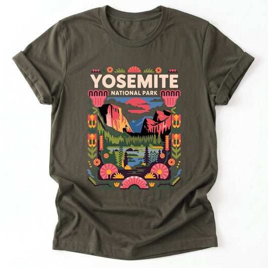 Yosemite National Park Classic T-Shirt - Army