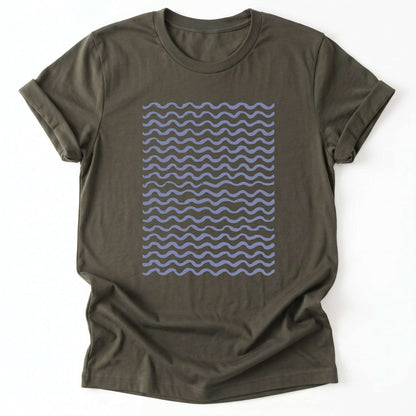 Wavy Lines Classic T-Shirt - Army