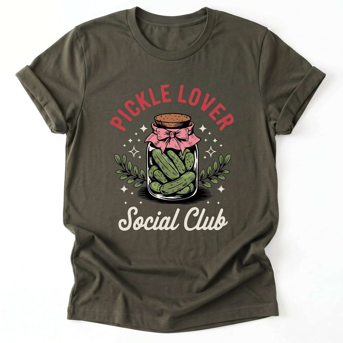 Pickle Lover Social Club Classic T-Shirt - Army
