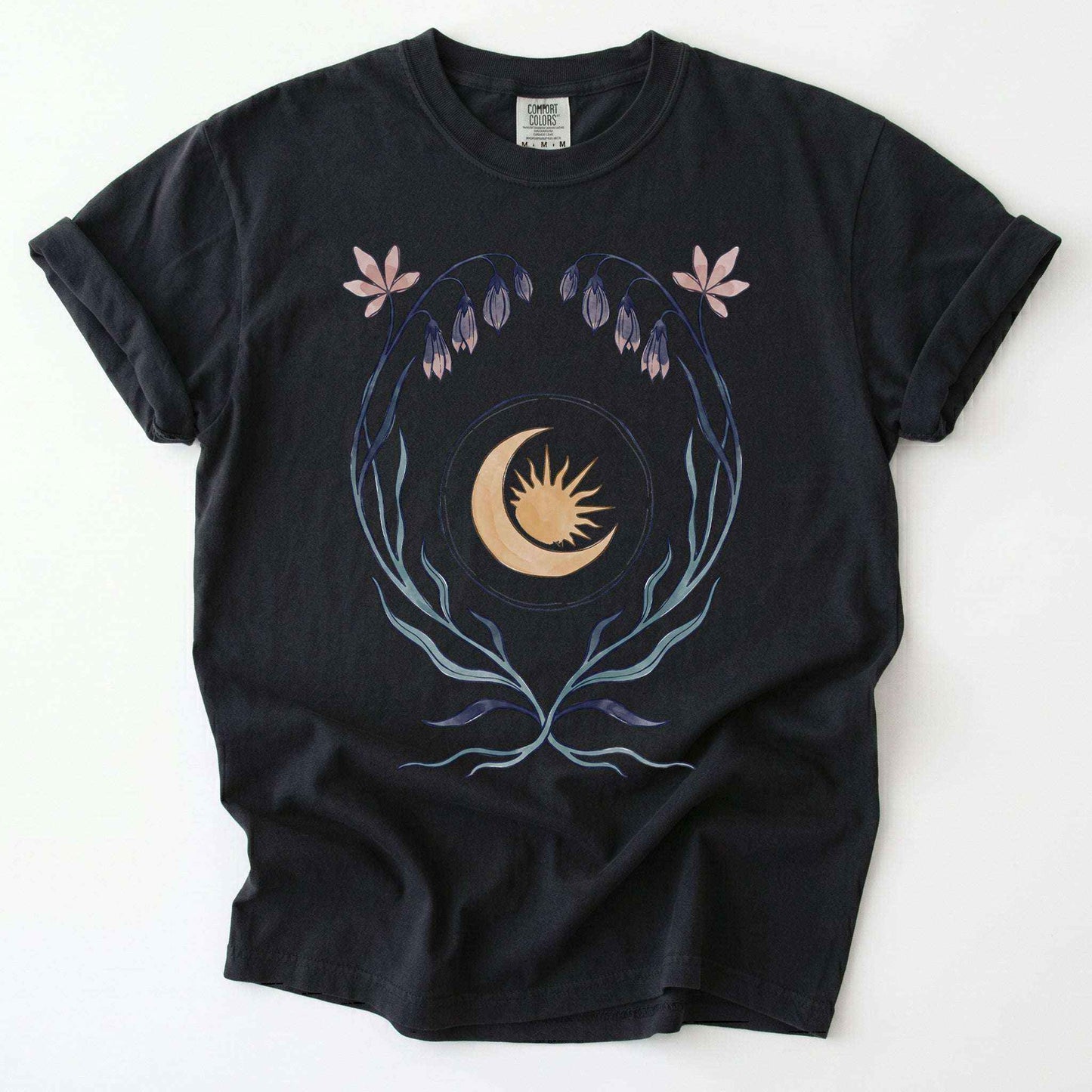 Art Nouveau Bellflower Vintage Washed T-Shirt