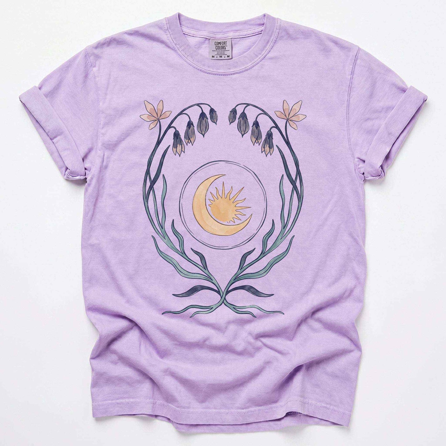 Art Nouveau Bellflower Vintage Washed T-Shirt