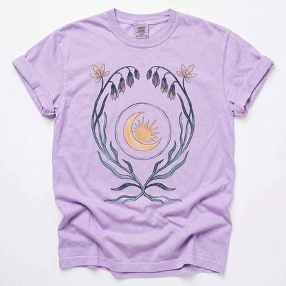 Art Nouveau Bellflower Vintage Washed T-Shirt