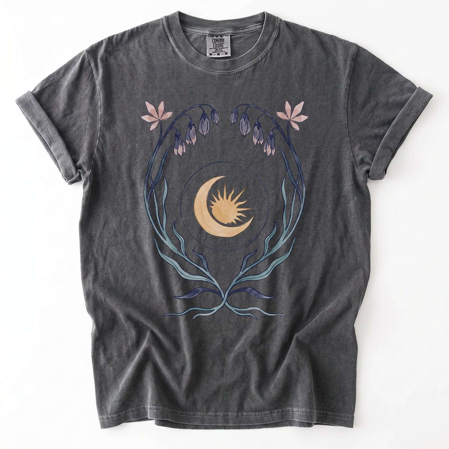 Art Nouveau Bellflower Vintage Washed T-Shirt