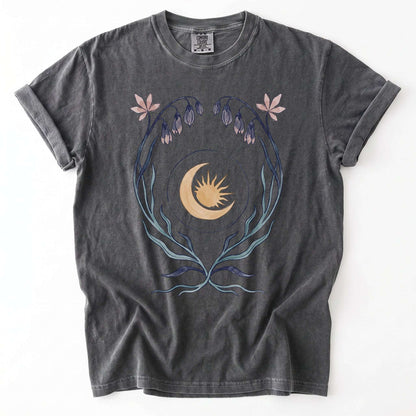 Art Nouveau Bellflower Vintage Washed T-Shirt