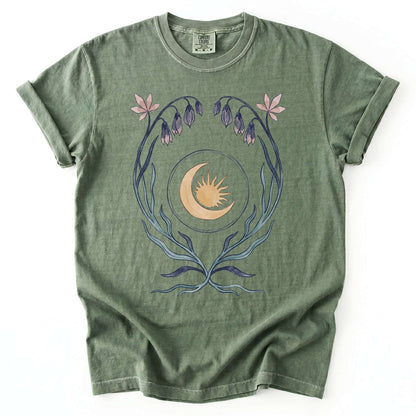 Art Nouveau Bellflower Vintage Washed T-Shirt