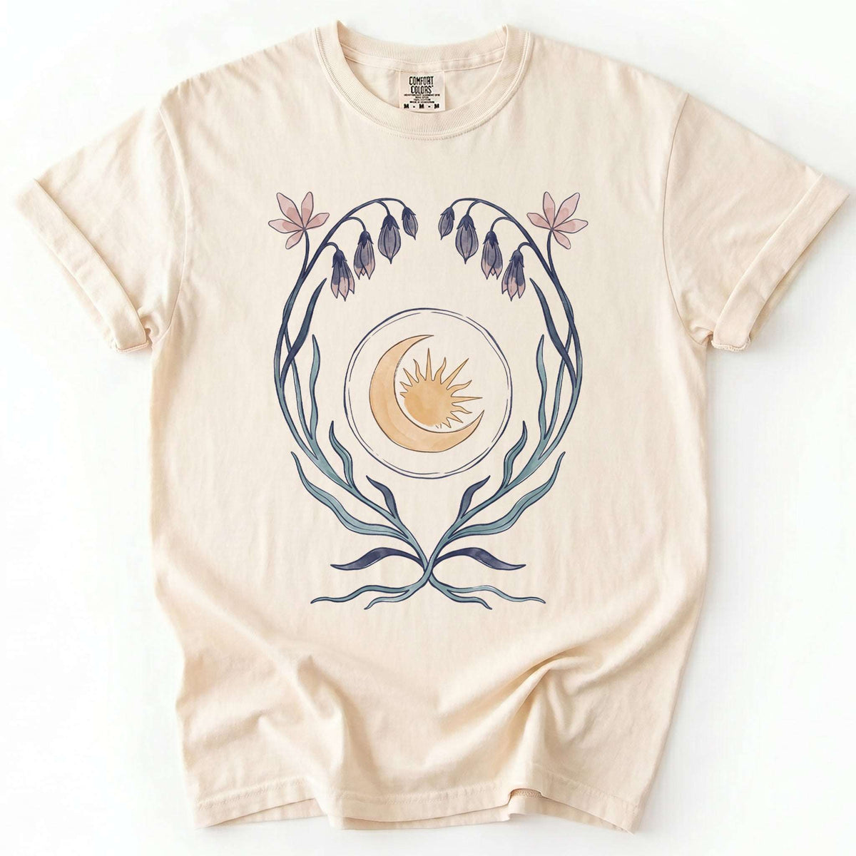 Art Nouveau Bellflower Vintage Washed T-Shirt