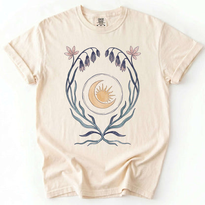 Art Nouveau Bellflower Vintage Washed T-Shirt