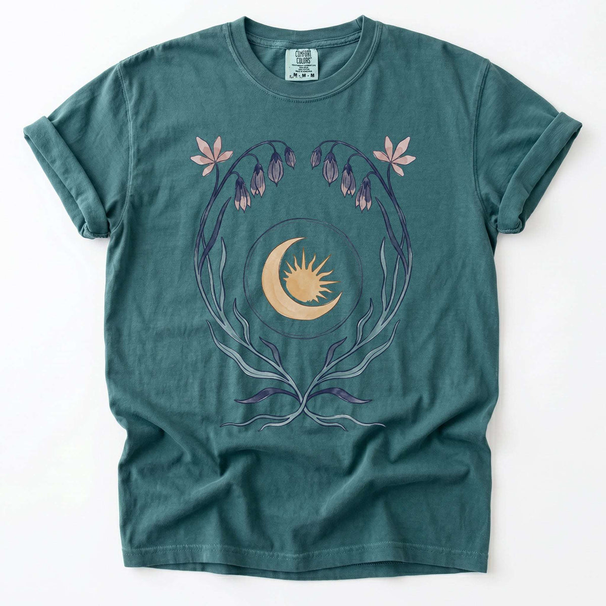 Art Nouveau Bellflower Vintage Washed T-Shirt