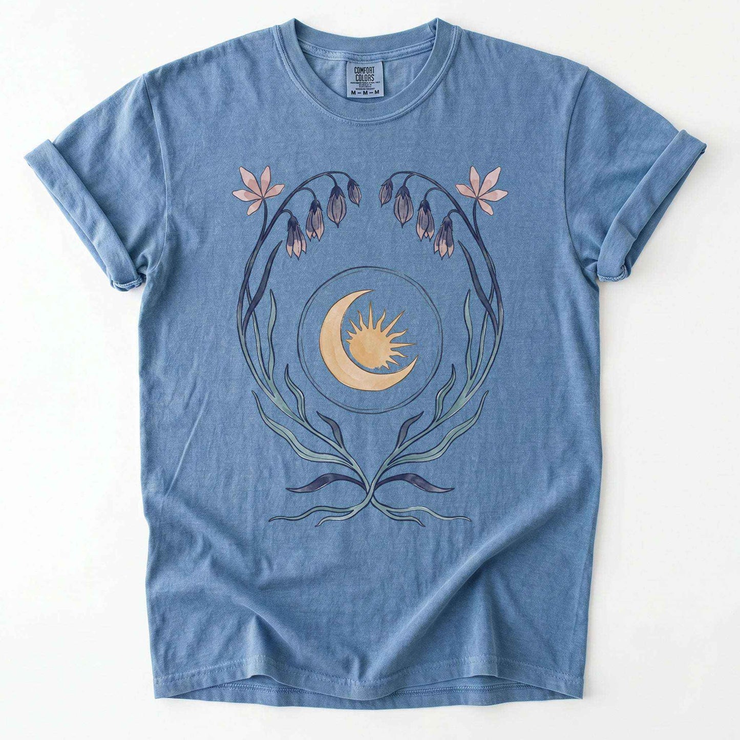 Art Nouveau Bellflower Vintage Washed T-Shirt