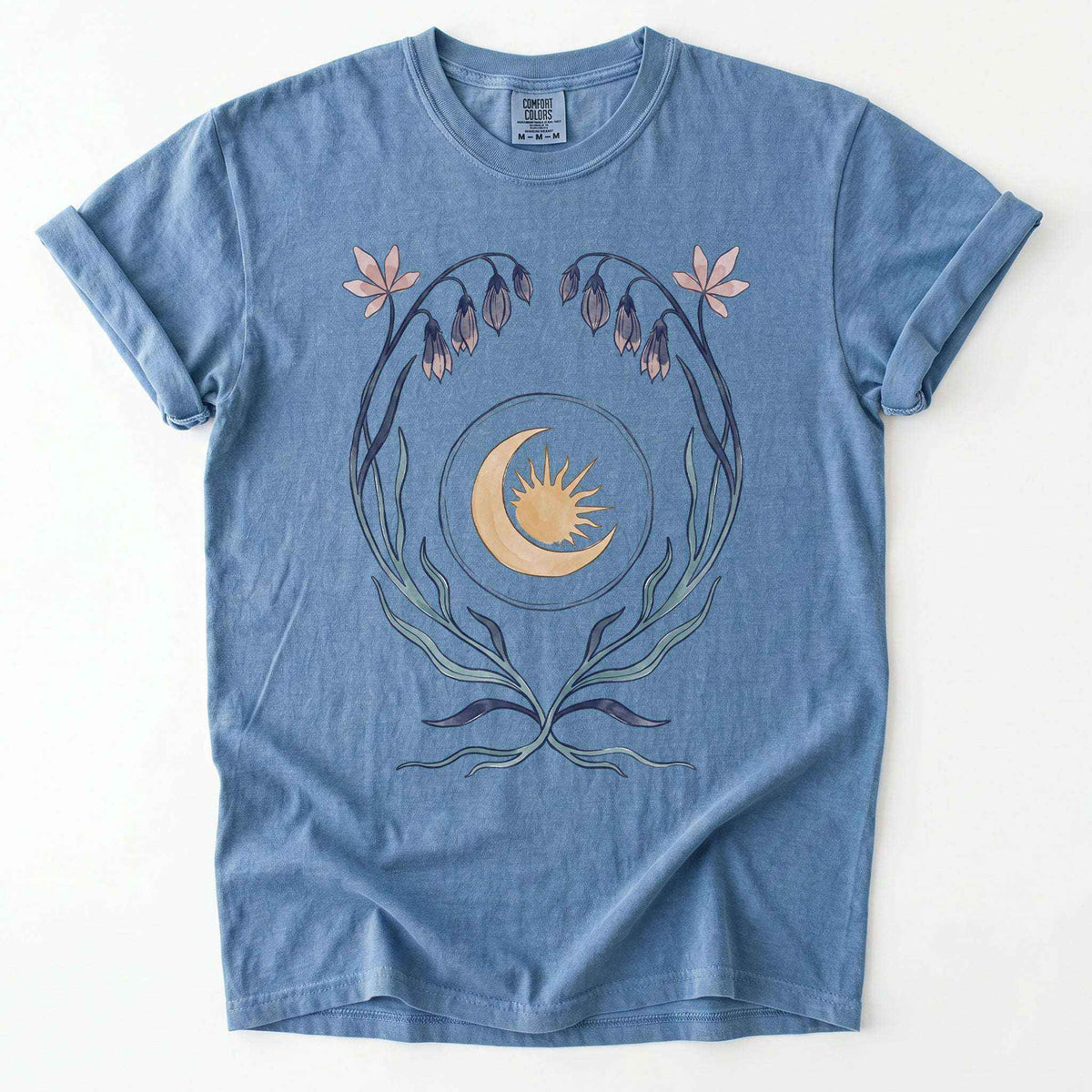 Art Nouveau Bellflower Vintage Washed T-Shirt