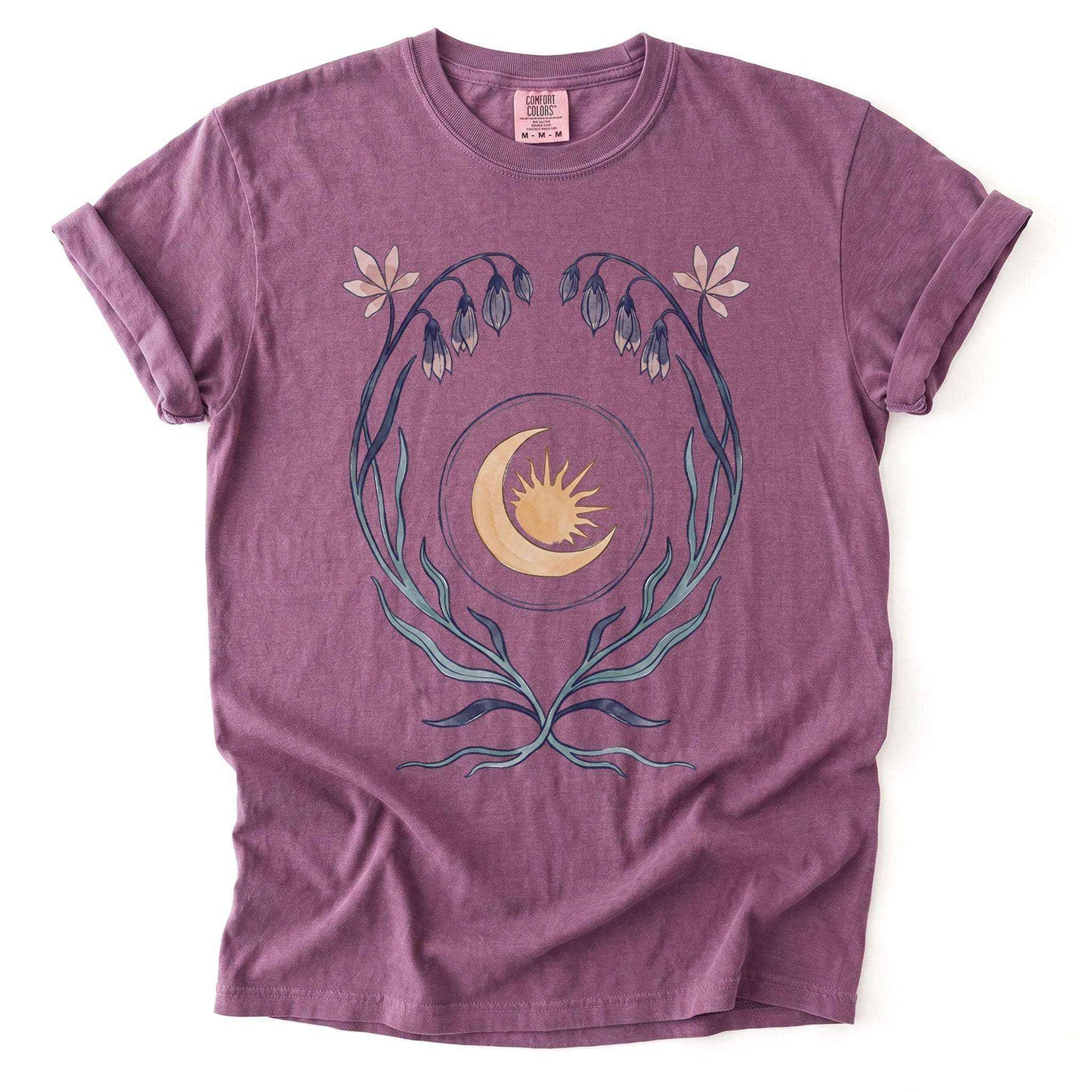 Art Nouveau Bellflower Vintage Washed T-Shirt