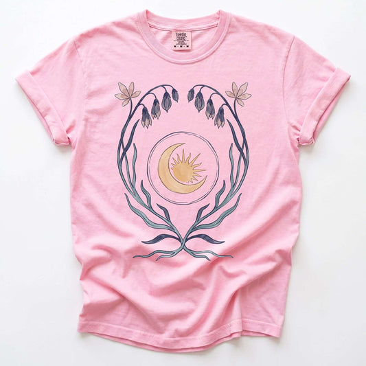 Art Nouveau Bellflower Vintage Washed T-Shirt