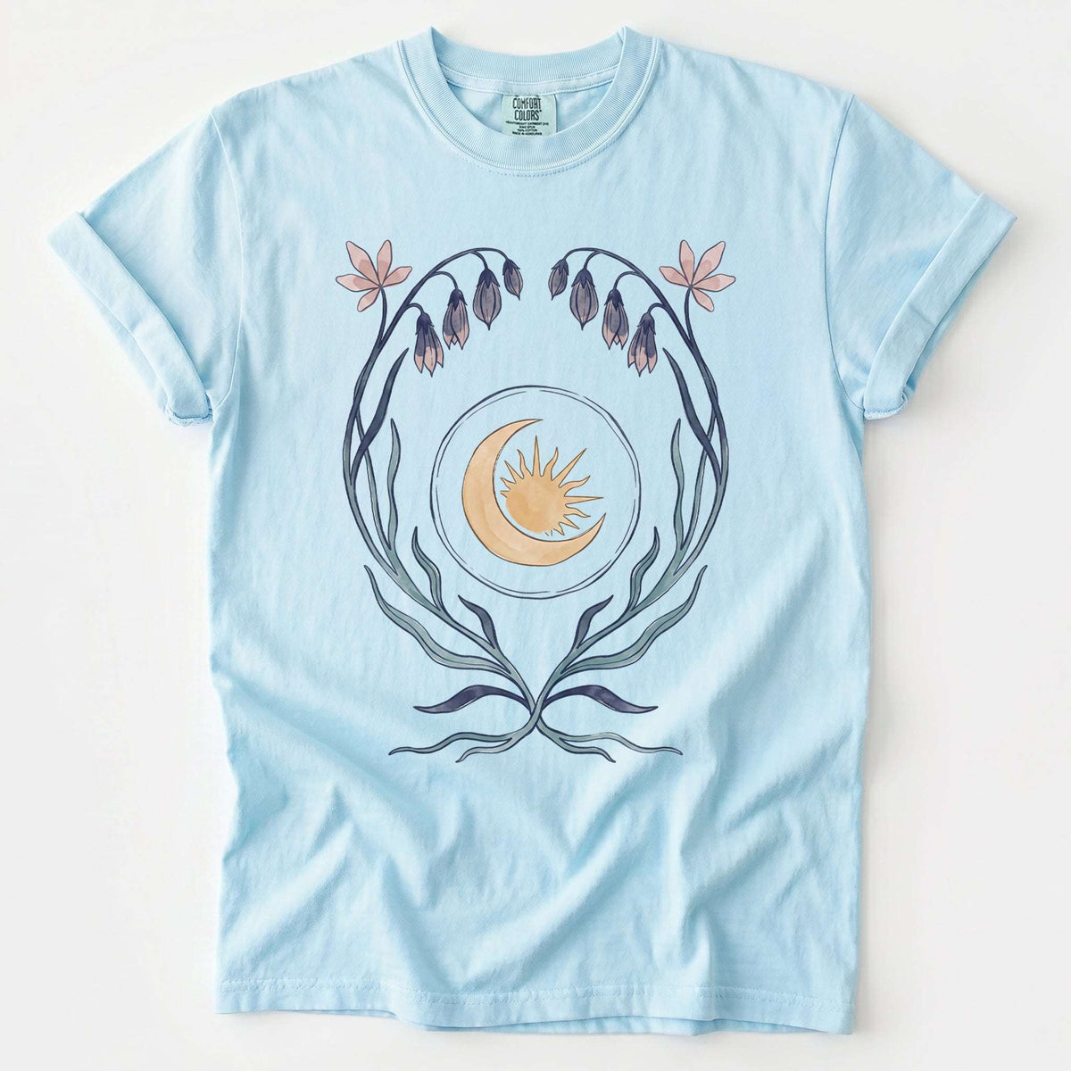 Art Nouveau Bellflower Vintage Washed T-Shirt