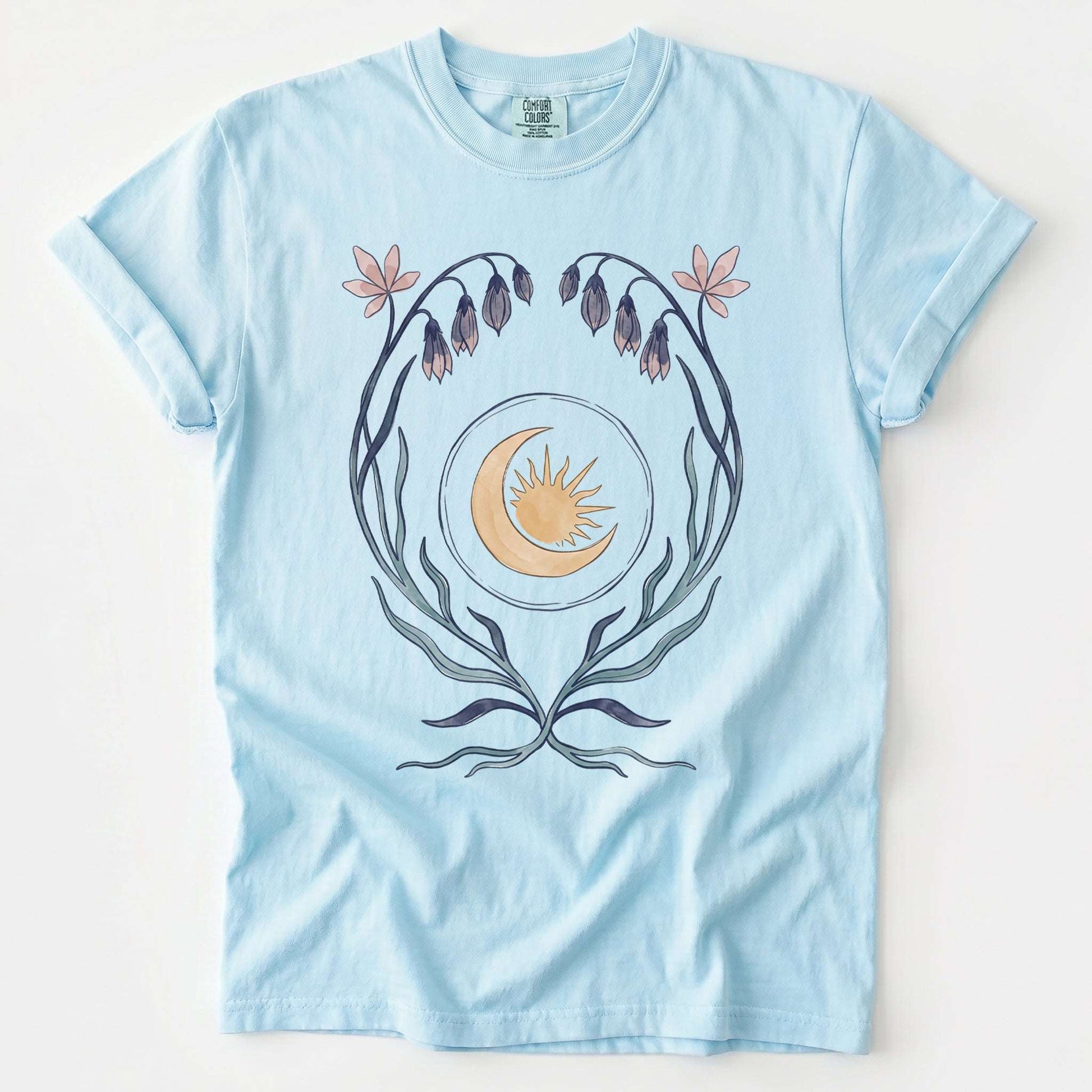 Art Nouveau Bellflower Vintage Washed T-Shirt