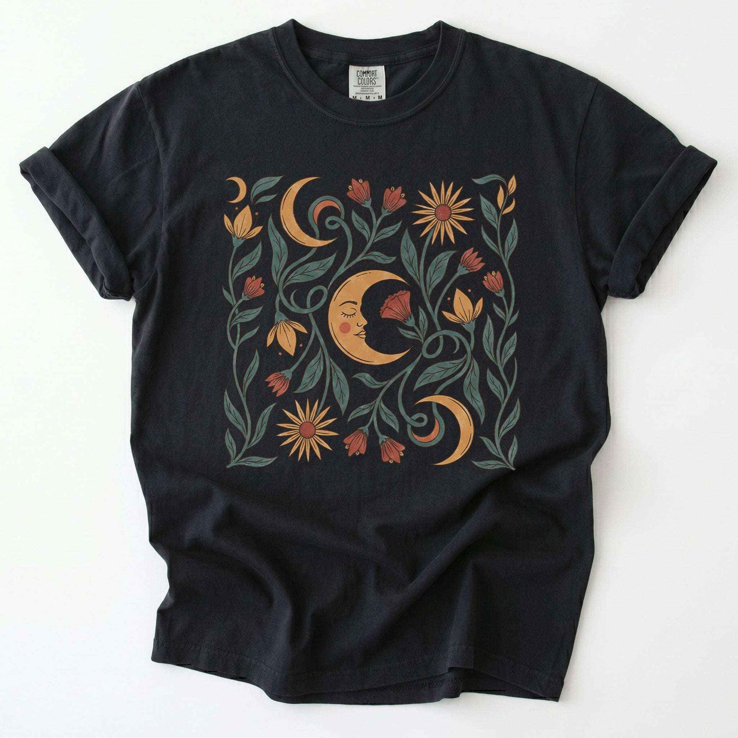 Moon Flowers Vintage Washed T-Shirt