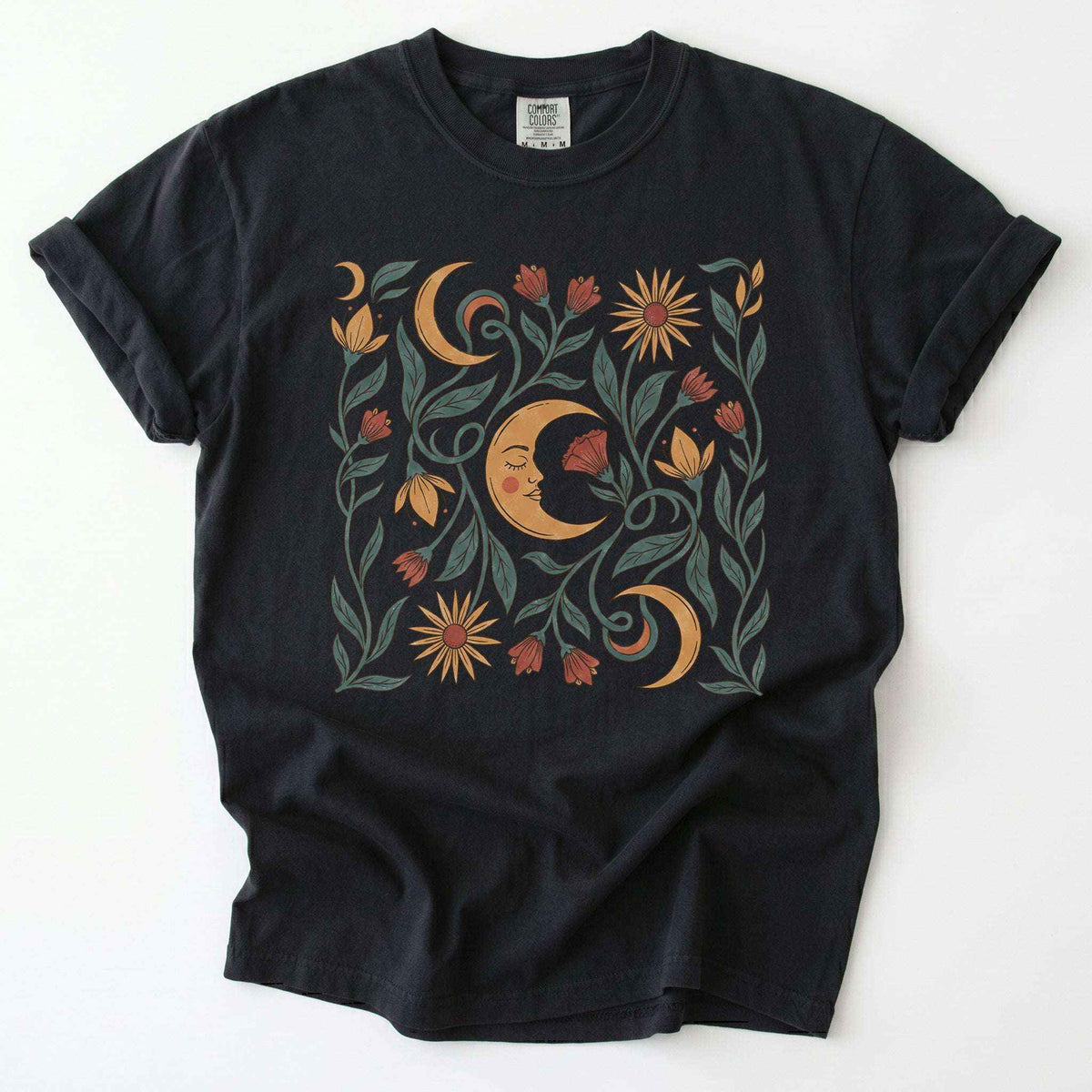 Moon Flowers Vintage Washed T-Shirt