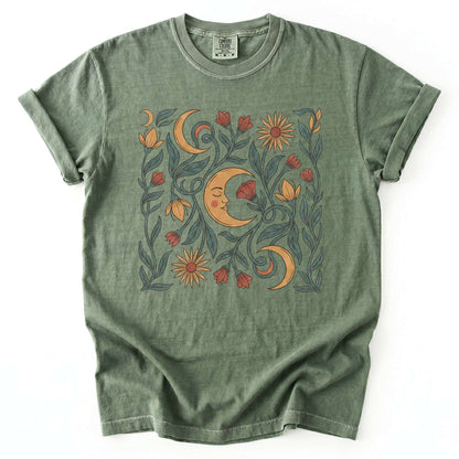 Moon Flowers Vintage Washed T-Shirt