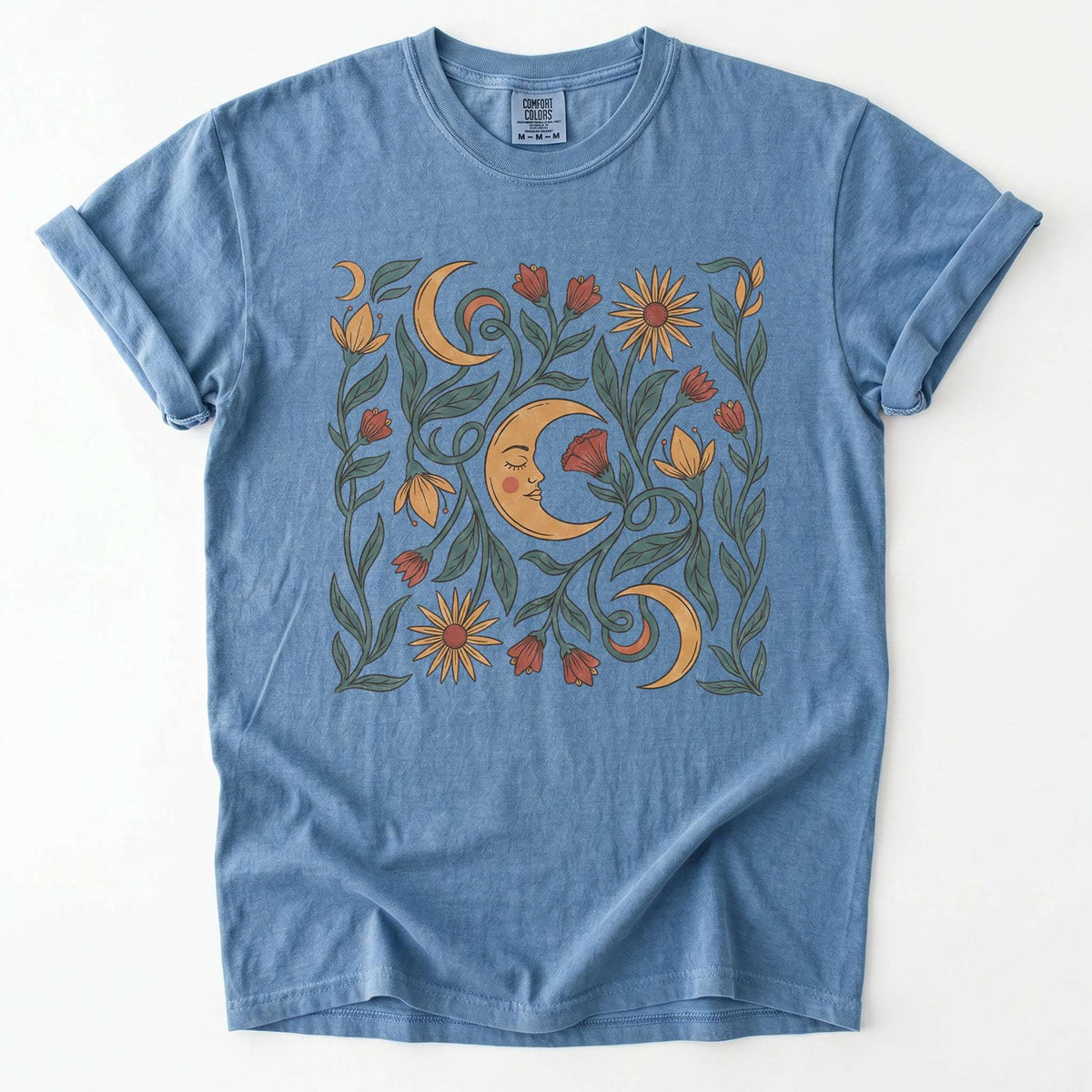 Moon Flowers Vintage Washed T-Shirt