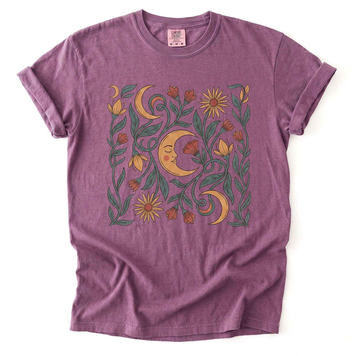 Moon Flowers Vintage Washed T-Shirt