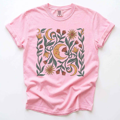 Moon Flowers Vintage Washed T-Shirt