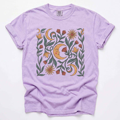 Moon Flowers Vintage Washed T-Shirt