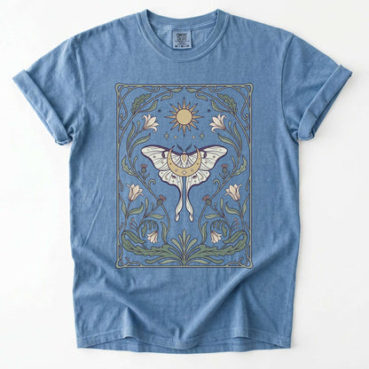 Art Nouveau Moth Vintage Washed T-Shirt
