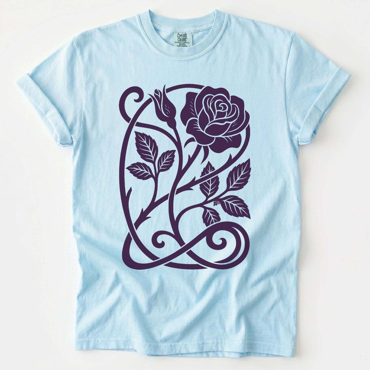 Art Nouveau Rose Vintage Washed T-Shirt