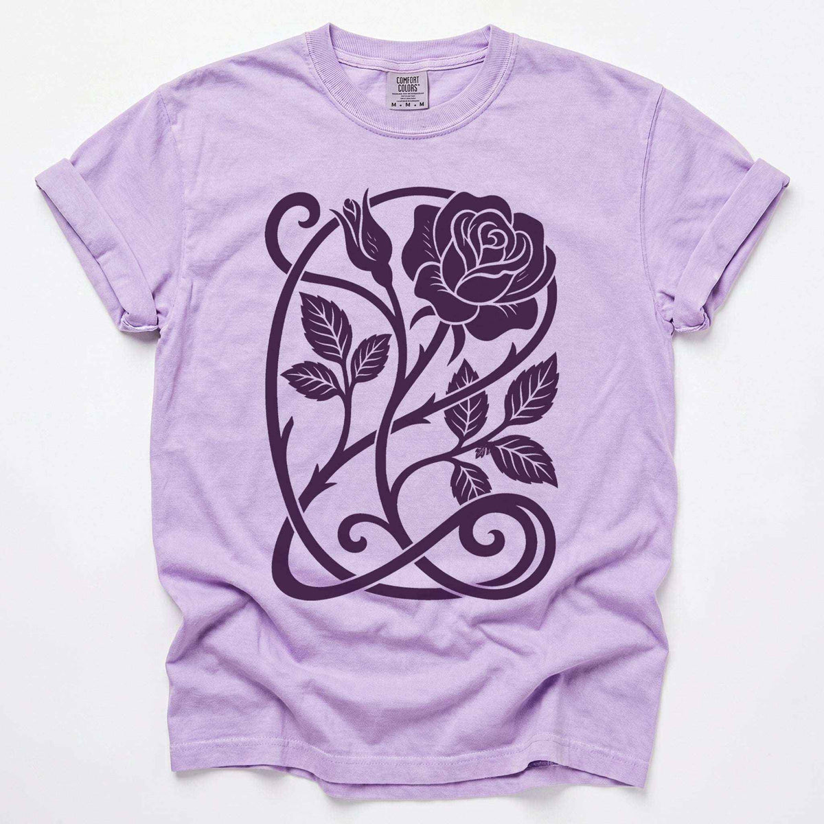 Art Nouveau Rose Vintage Washed T-Shirt