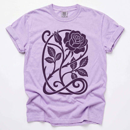 Art Nouveau Rose Vintage Washed T-Shirt