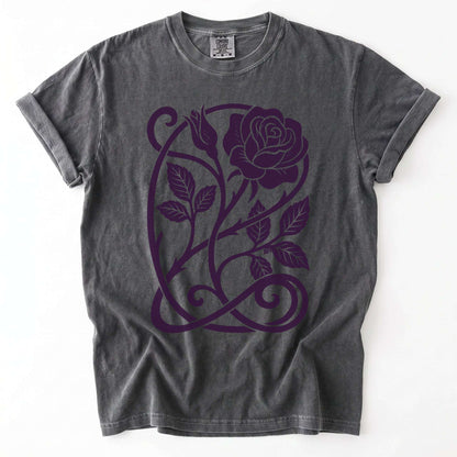 Art Nouveau Rose Vintage Washed T-Shirt