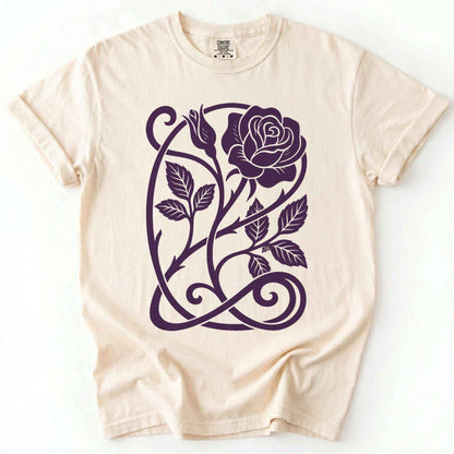 Art Nouveau Rose Vintage Washed T-Shirt