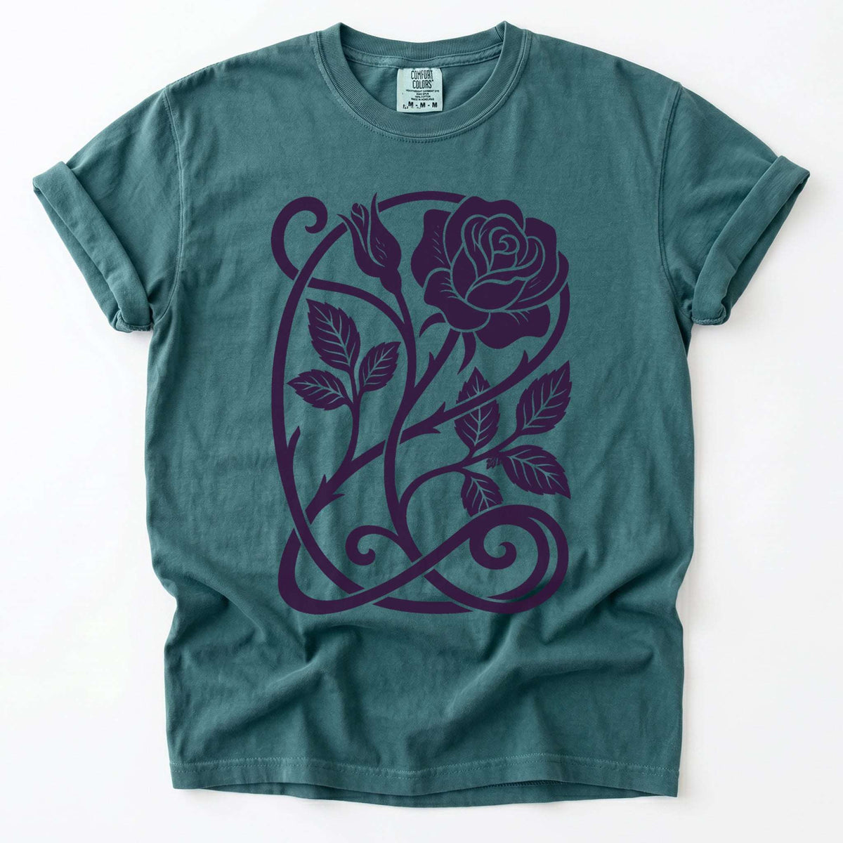 Art Nouveau Rose Vintage Washed T-Shirt