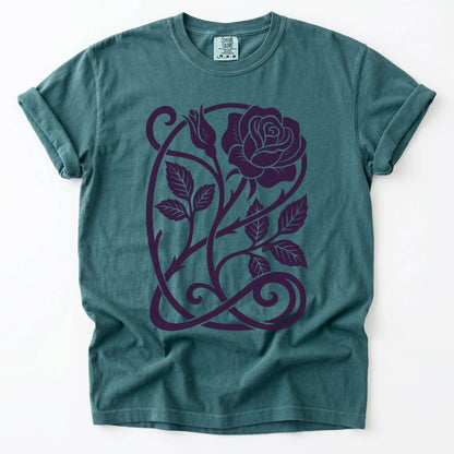 Art Nouveau Rose Vintage Washed T-Shirt