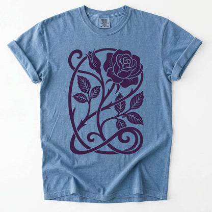 Art Nouveau Rose Vintage Washed T-Shirt