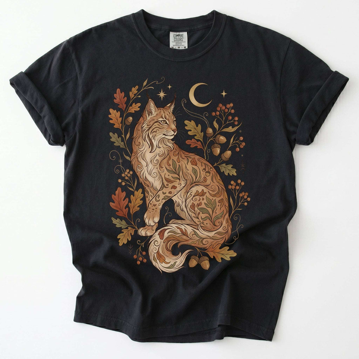 Autumn Whispers Lynx Vintage Washed T-Shirt