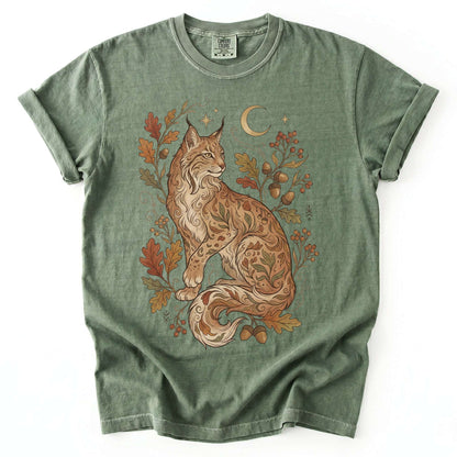 Autumn Whispers Lynx Vintage Washed T-Shirt