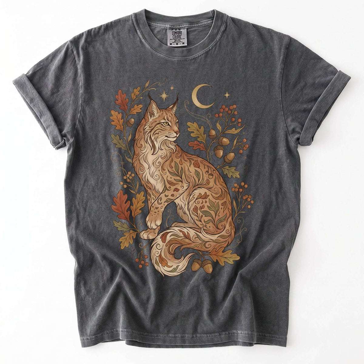 Autumn Whispers Lynx Vintage Washed T-Shirt