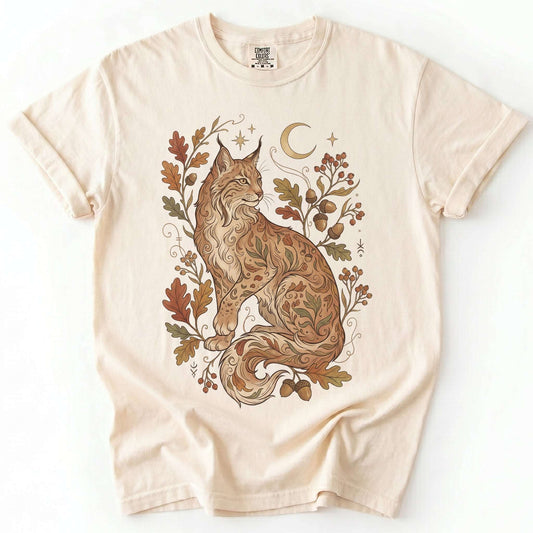 Autumn Whispers Lynx Vintage Washed T-Shirt