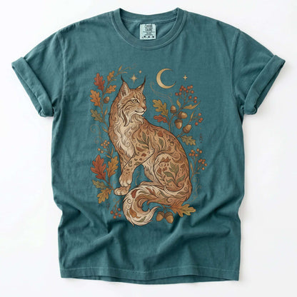 Autumn Whispers Lynx Vintage Washed T-Shirt