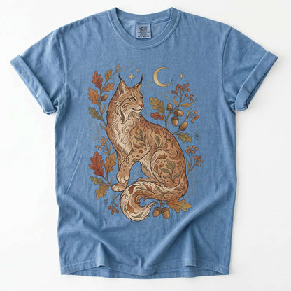 Autumn Whispers Lynx Vintage Washed T-Shirt