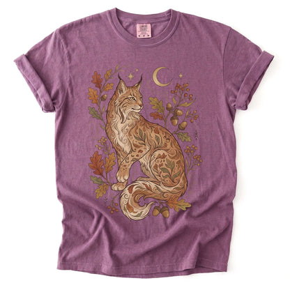 Autumn Whispers Lynx Vintage Washed T-Shirt