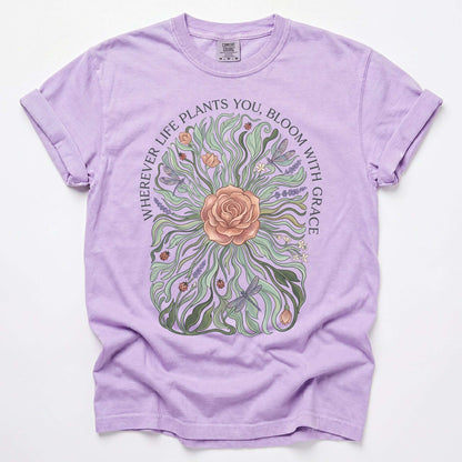 Bloom With Grace Rose Vintage Washed T-Shirt