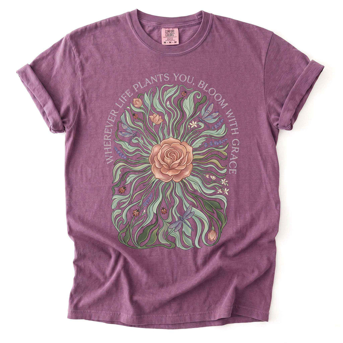 Bloom With Grace Rose Vintage Washed T-Shirt