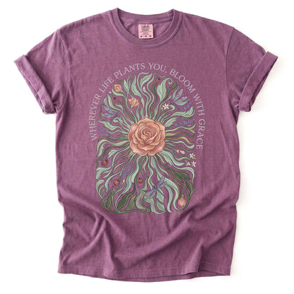 Bloom With Grace Rose Vintage Washed T-Shirt
