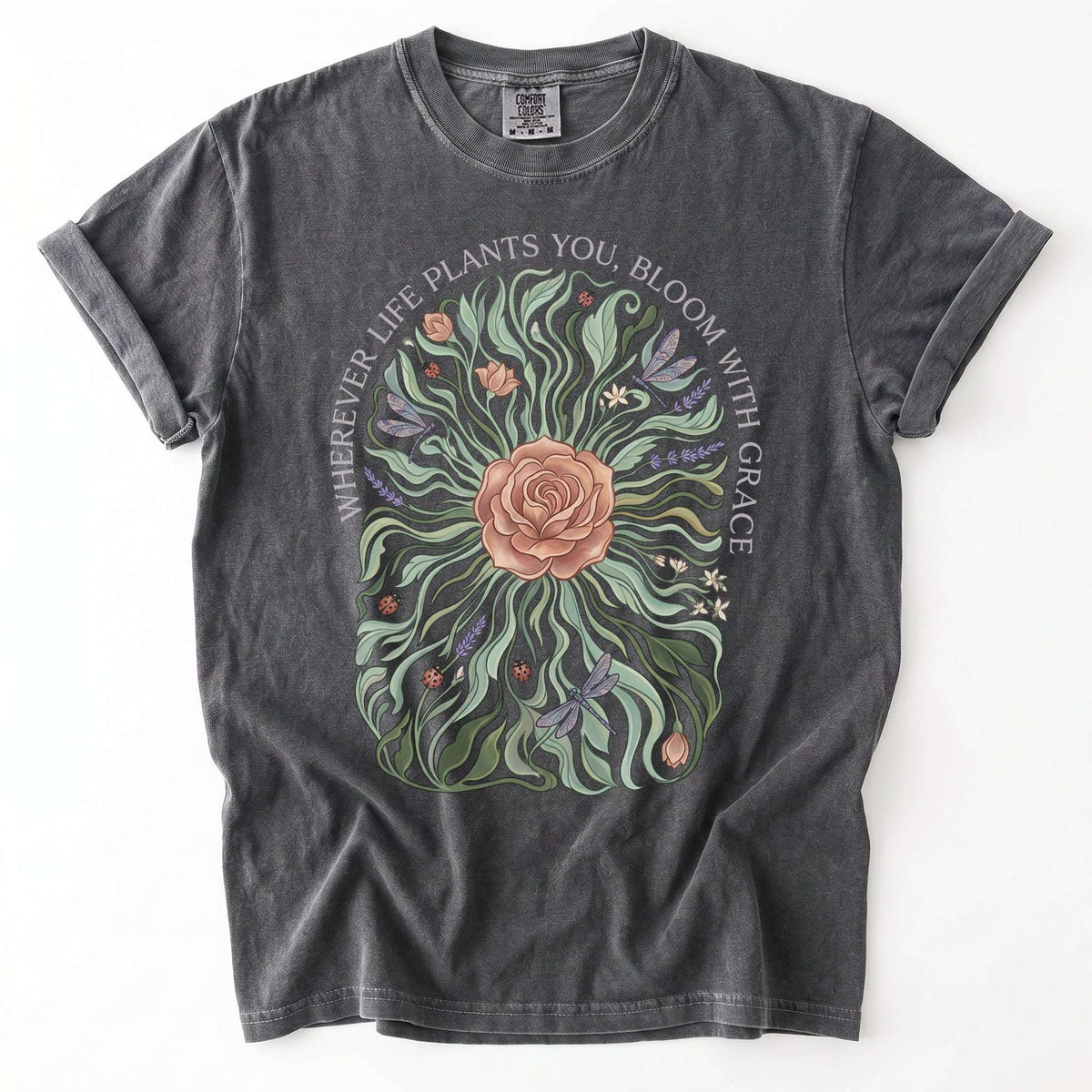 Bloom With Grace Rose Vintage Washed T-Shirt